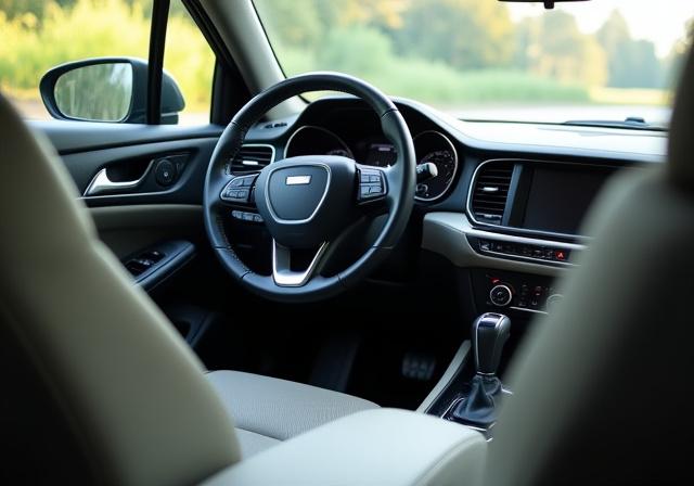 Rent bilinteriør og dashboard efter klargøring